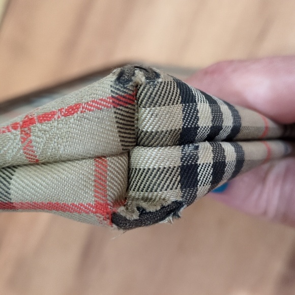 Burberry Burberrys Vintage Nova Check Pouch Cosmetics Bag Small Travel - Picture 13 of 15